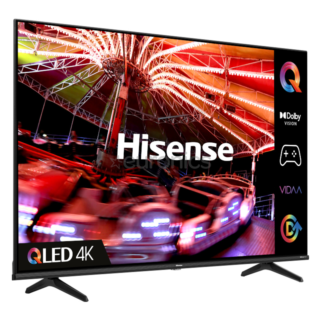 Hisense E7HQ, 65", 4K UHD, QLED, jalad äärtes, must - Teler