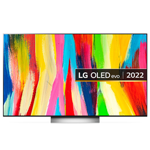 LG OLED evo C2, 65'', 4K UHD, OLED, центральная подставка, серый/белый - Телевизор