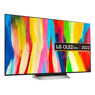 LG OLED evo C2, 65'', 4K UHD, OLED, central stand, gray/white - TV