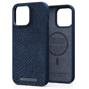 Njord byElements Salmon Leather MagSafe, iPhone 14 Pro Max, sinine - Nahkümbris NA44SL01