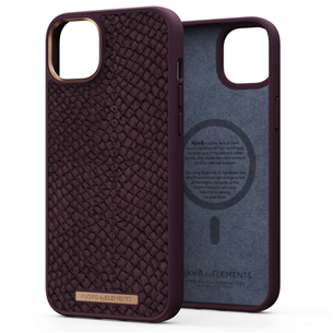 Njord byElements Salmon Leather MagSafe, iPhone 14 Plus, коричневый - Кожаный чехол