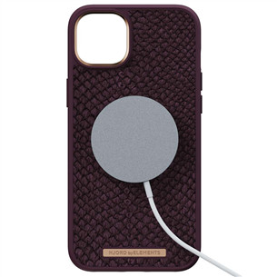 Njord byElements Salmon Leather MagSafe, iPhone 14 Plus, pruun - Nahkümbris