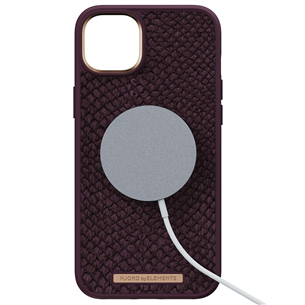 Njord byElements Salmon Leather MagSafe, iPhone 14 Plus, pruun - Nahkümbris