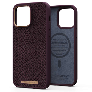 Njord byElements Salmon Leather MagSafe, iPhone 14 Pro Max, коричневый - Кожаный чехол