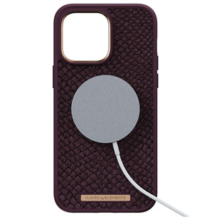 Njord byElements Salmon Leather MagSafe, iPhone 14 Pro Max, rust - Case