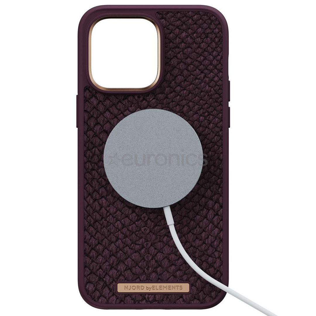 Njord byElements Salmon Leather MagSafe, iPhone 14 Pro Max, rust - Case