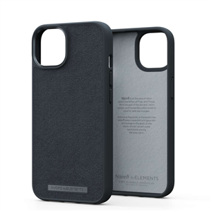 Njord byElements Suede Comfort+, iPhone 14, черный - Чехол