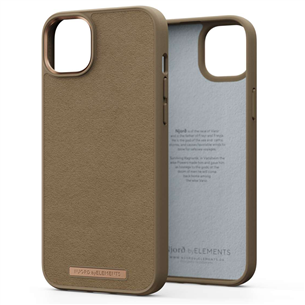 Njord byElements Suede Comfort+, iPhone 14 Plus, коричневый - Чехол NA42CM04