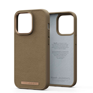 Njord byElements Suede Comfort+, iPhone 14 Pro, коричневый - Чехол