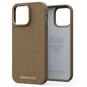 Njord byElements Suede Comfort+, iPhone 14 Pro Max, camel - Case
