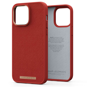 Njord byElements Suede Comfort+, iPhone 14 Pro Max, красный - Чехол