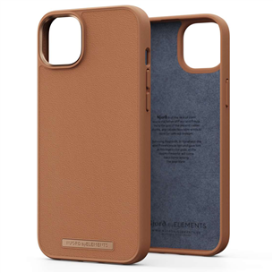 Njord byElements Genuine Leather, iPhone 14 Plus, коричневый - Кожаный чехол