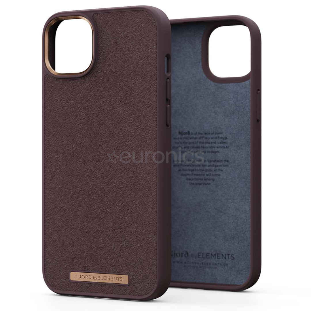Njord byElements Genuine Leather, iPhone 14 Plus, dark brown - Case