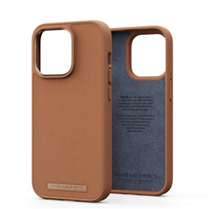 Njord byElements Genuine Leather, iPhone 14 Pro, pruun - Nahkümbris NA43GL04