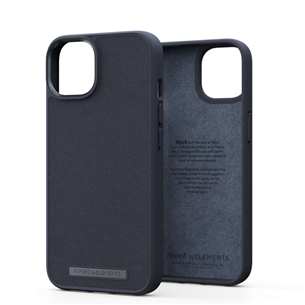 Njord byElements Genuine Leather, iPhone 14, черный - Кожаный чехол