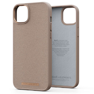 Njord byElements Fabric Just, iPhone 14 Plus, розовый песок - Чехол