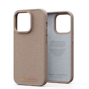 Njord byElements Fabric Just, iPhone 14 Pro, розовый песок - Чехол