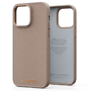 Njord byElements Fabric Just, iPhone 14 Pro Max, pink sand - Case