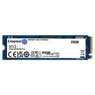 Kingston NV2 PCIe 4.0 NVMe M2 SSD, 250 GB - SSD SNV2S/250G