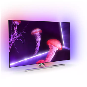 Philips OLED857, 55", 4K UHD, OLED, jalg keskel, hall - Teler