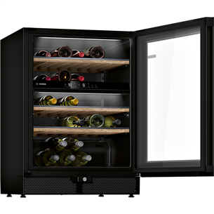 Bosch Serie 6, 44 bottles, height 82 cm, black - Wine Cooler