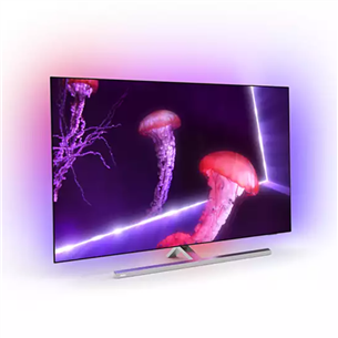 Philips OLED857, 65'', 4K UHD, OLED, jalg keskel, hall - Teler