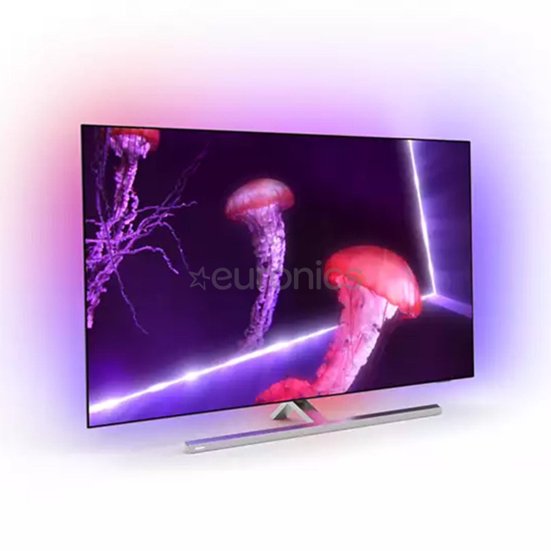 Philips OLED857, 65'', 4K UHD, OLED, jalg keskel, hall - Teler