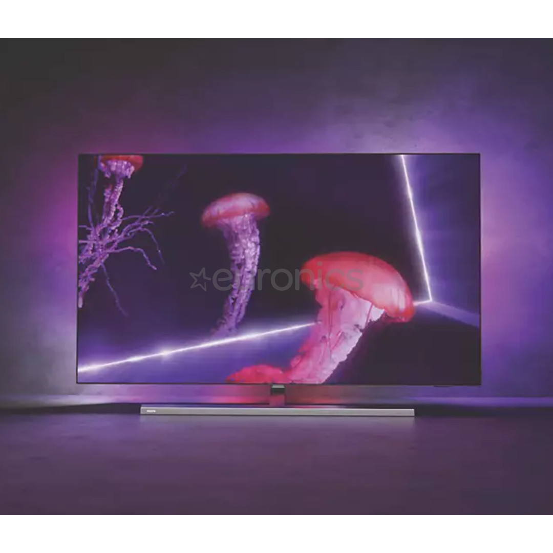 Philips OLED857, 65'', 4K UHD, OLED, jalg keskel, hall - Teler