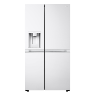 LG Water & Ice Dispenser, высота 179 см, 635 л, белый - SBS-холодильник GSLV71SWTM.ASWQEUR