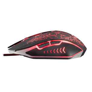 Trust GXT 105 Izza, must/punane - Juhtmega optiline hiir