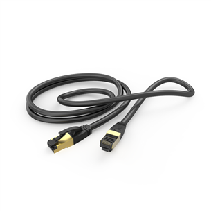 Hama Network Cable, Cat 8, S/FTP varjestusega, 1,5 m, must - Ethernet kaabel