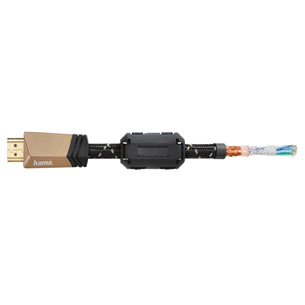 Hama Premium HDMI Cable with Ethernet, 1,5 m, must - Kaabel