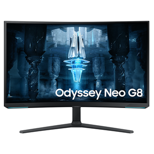 Samsung Odyssey Neo G8, 32'', UHD, 240 Гц, Mini LED, изогнутый, черный/белый - Монитор LS32BG850NUXEN