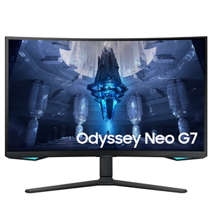 Samsung Odyssey Neo G7, 32'', UHD, 165 Гц, Mini LED, изогнутый, черный - Монитор LS32BG750NUXEN