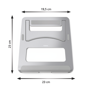 Hama Aluminium, silver - Notebook stand