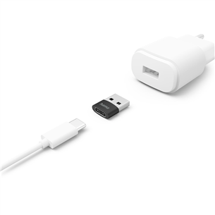 Hama USB adapter, USB-C pesa, USB-A pistik, must - Adapter