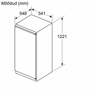 Bosch Serie 2, 204 л, высота 123 см - Интегрируемый холодильный шкаф
