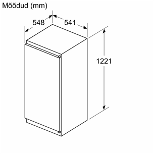 Bosch Serie 2, 204 L, height 123 cm - Built-in Cooler