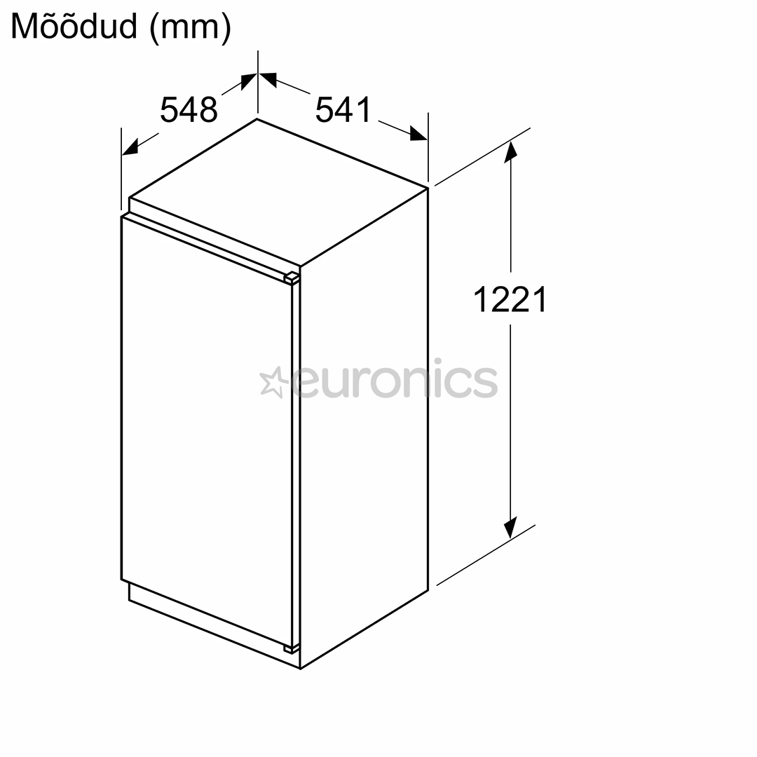 Bosch Serie 2, 204 L, height 123 cm - Built-in Cooler