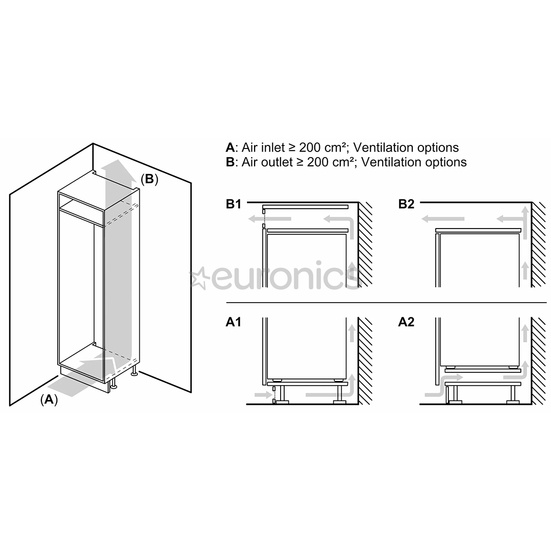 Bosch Serie 2, 204 L, height 123 cm - Built-in Cooler