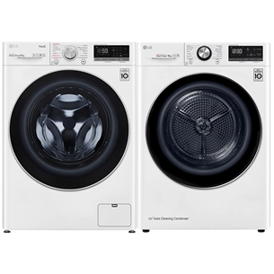 LG, 9 kg + 9 kg - Washing Machine + Clothes Dryer F4WV509S1E+RC90V9Q.B