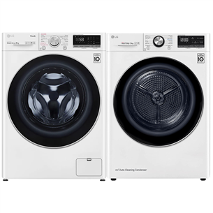 LG, 9 кг + 9 кг - Стиральная машина + сушильная машина F4WV509S1E+RC90V9Q.B