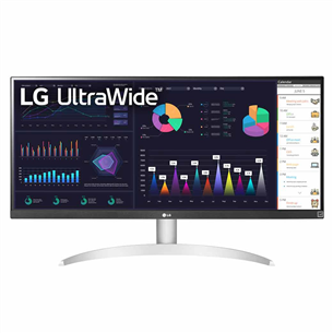 LG UltraWide WQ600-W, 29", FHD, LED IPS, 100 Hz, silver - Monitor 29WQ600-W