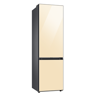 Samsung BeSpoke, 390 L, height 203 cm, beige - Refrigerator