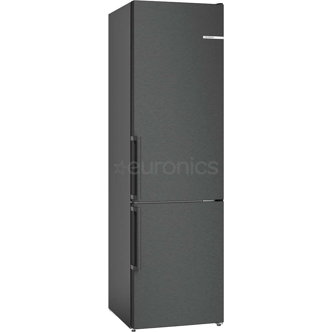Bosch, NoFrost, 321 L, kõrgus 186 cm, must roostevaba teras - Külmik KGN36VXCT