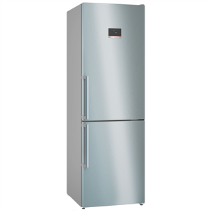 Bosch, NoFrost, 321 L, height 186 cm, stainless steel - Refrigerator KGN367ICT