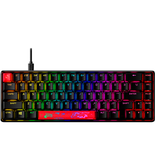 HyperX Alloy Origins 65, HyperX Red, Linear, US, black - Mechanical Keyboard