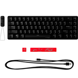 HyperX Alloy Origins 65, HyperX Red, Linear, US, черный - Механическая клавиатура