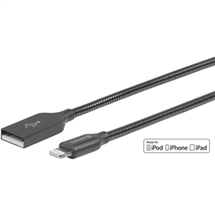 eStuff Gunmetal USB / Lightning, 1,5m, hall - USB kaabel