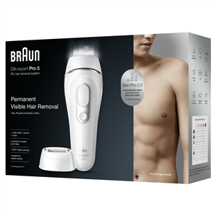 Braun Silk-expert Pro 5, valge - Fotoepilaator meestele